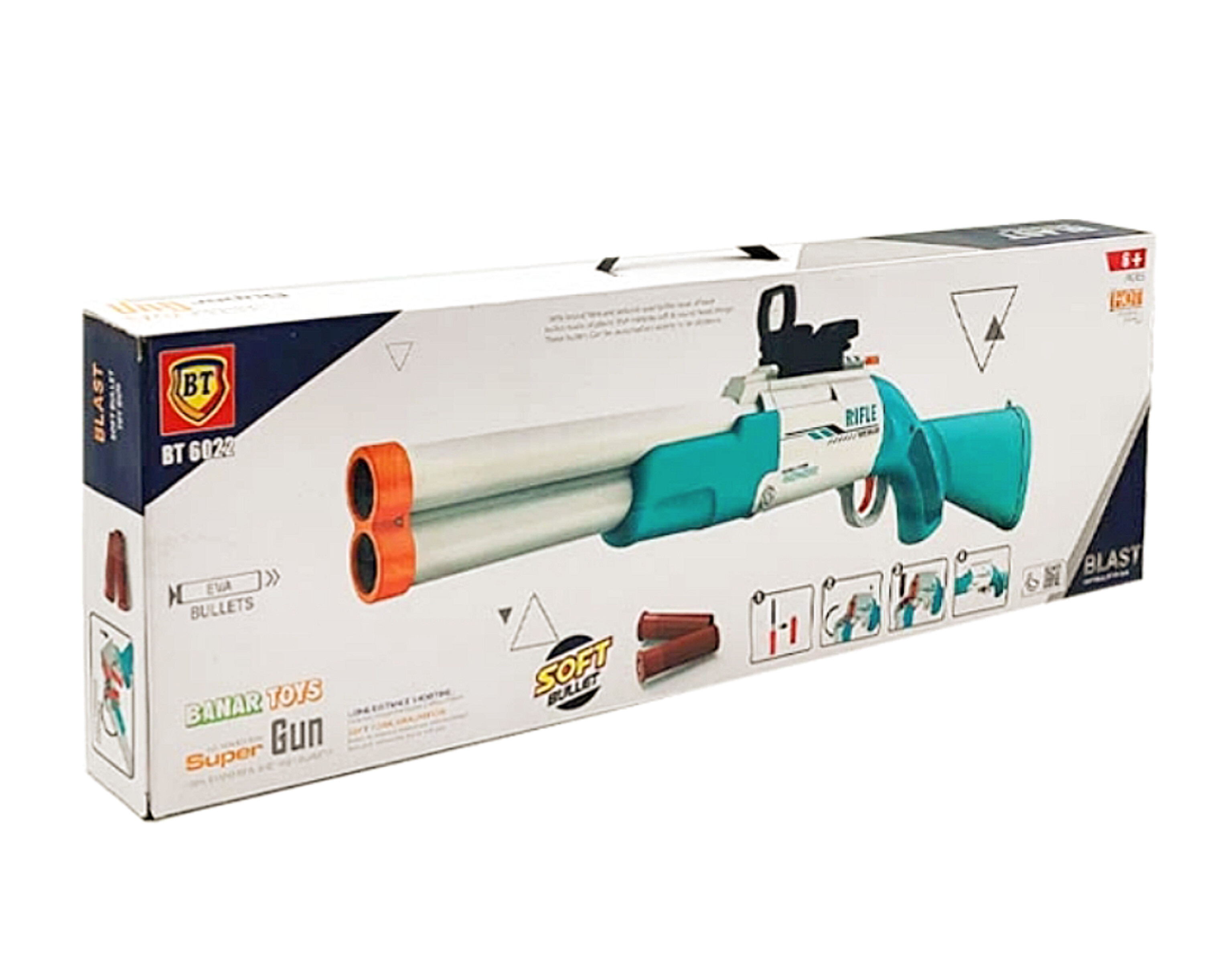 اسباب بازی تفنگ دولول پوکه پران BT6022